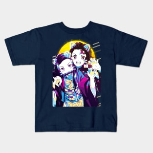 Nezuko Kamado and Tanjiro Kamado Kids T-Shirt